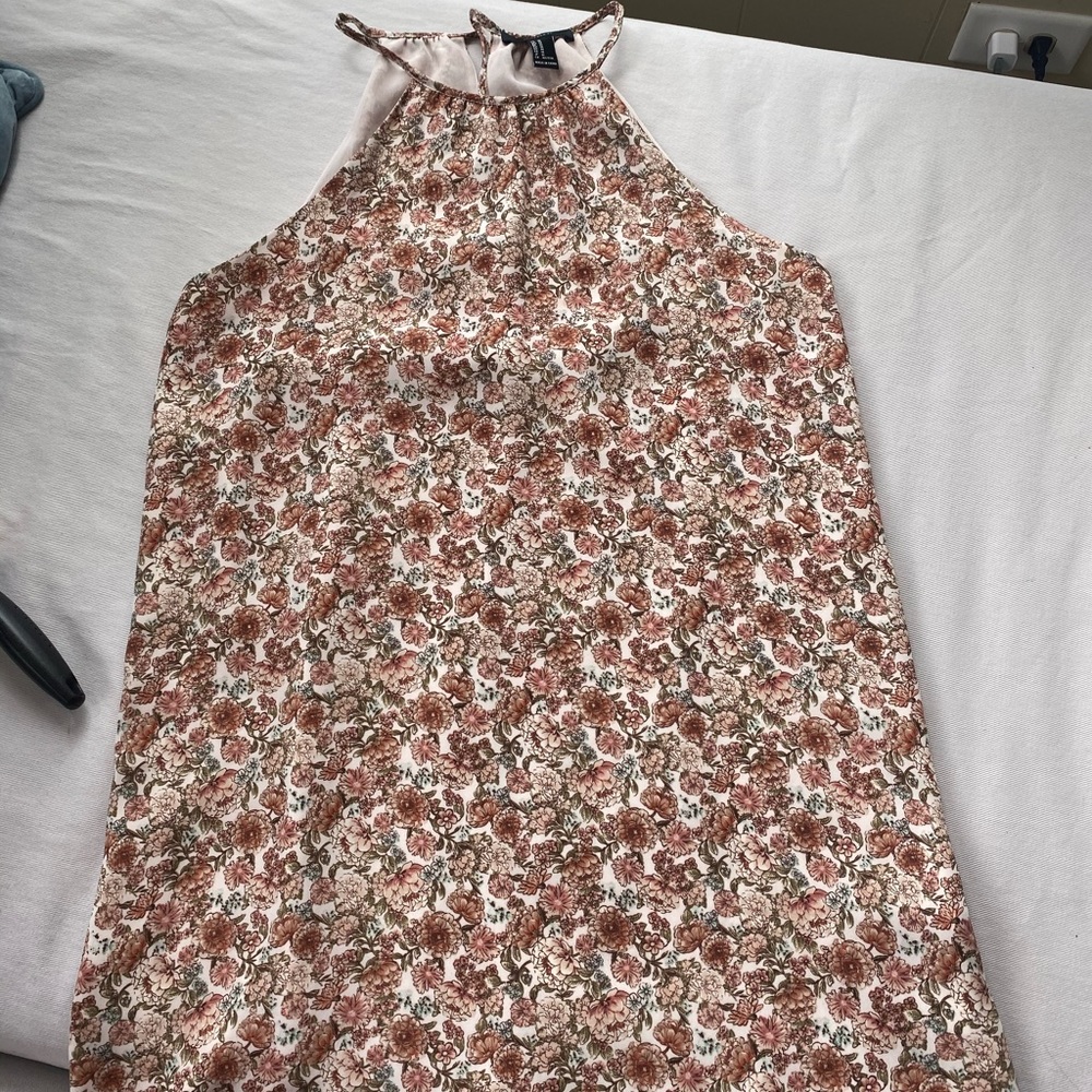Flower halter top dress